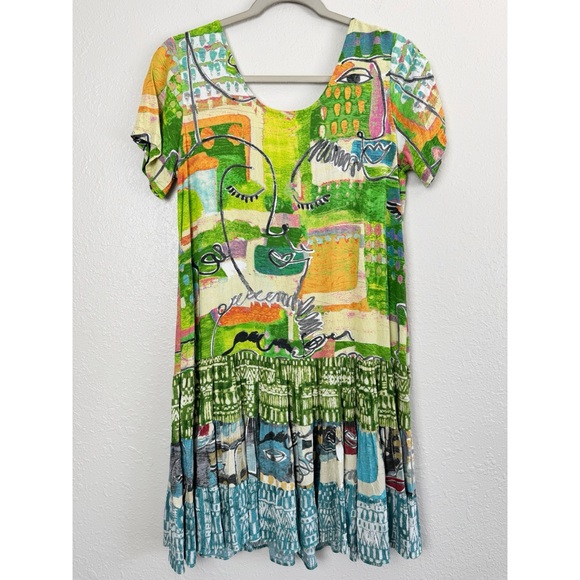Jams World Hattie dress Face print art drop waist S - Picture 5 of 10